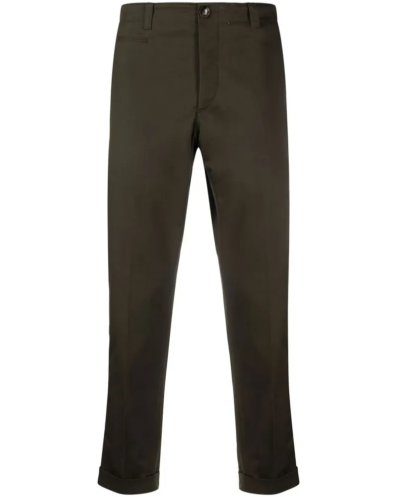 PT TORINO Cropped-Hose mit Schnallendetail - Grün Grün