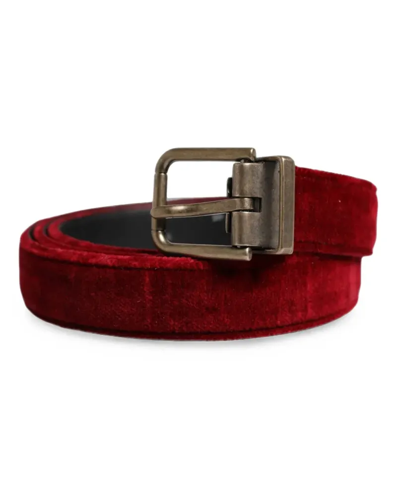 Dolce & Gabbana velvet buckle belt - Rot Rot