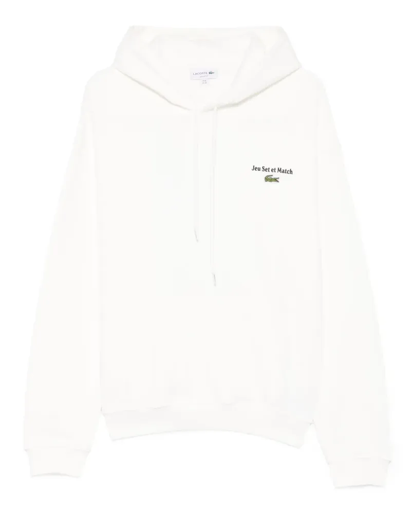 Lacoste graphic hooded hoodie - Weiß Weiß