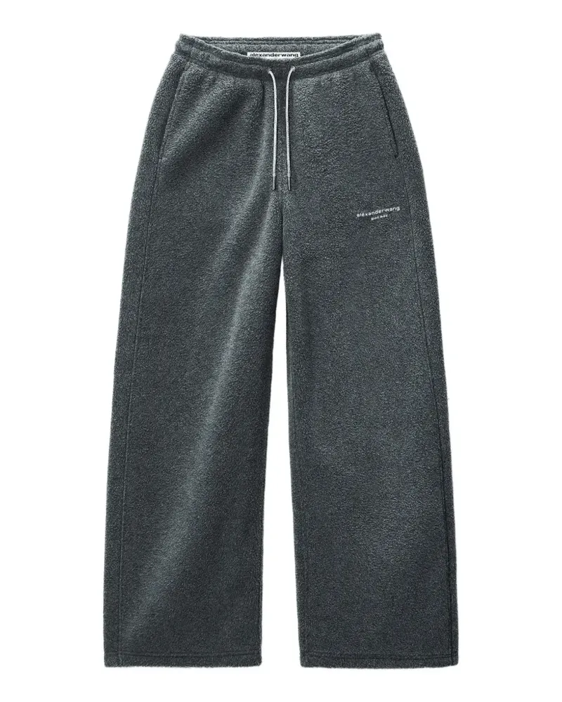 Alexander Wang Halbhohe Jogginghose mit Kordelzug aus Strass - Grau Grau