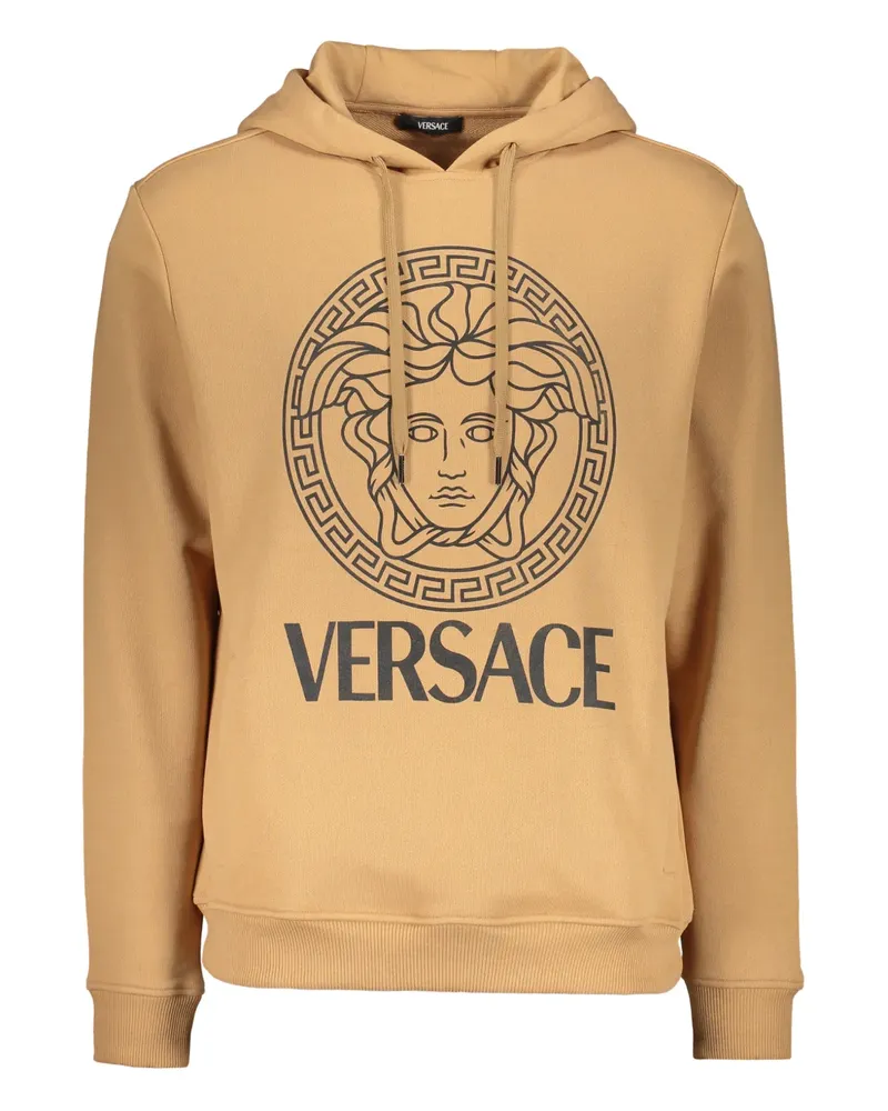 Versace logo-print hoodie - Nude Nude