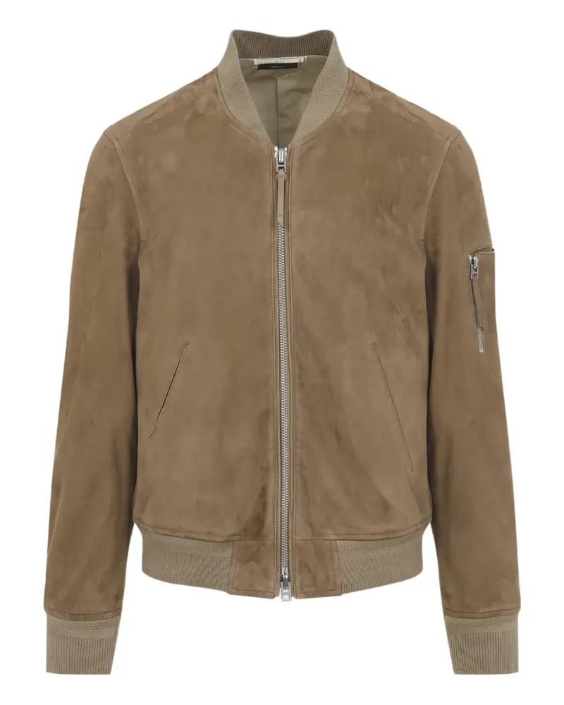 Tom Ford zip-up suede jacket - Braun Braun