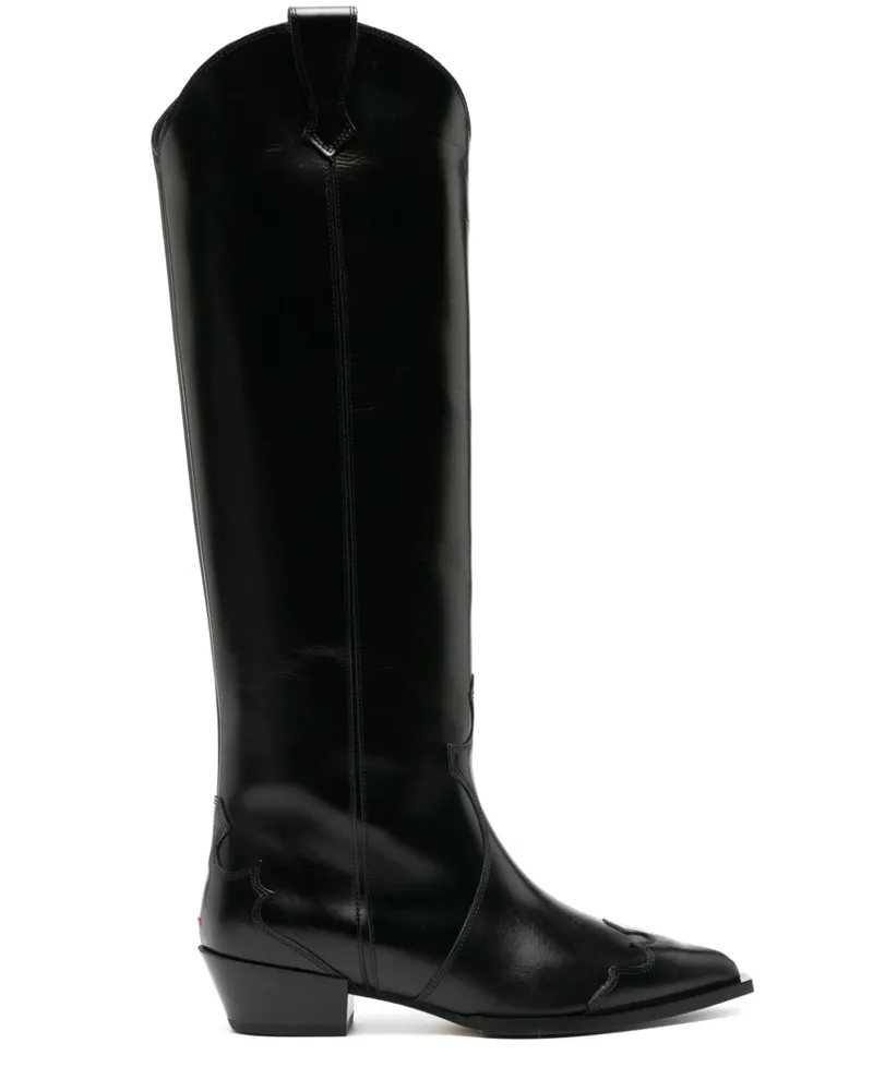 aeyde Stiefel mit spitzer Kappe 50mm - Schwarz Schwarz