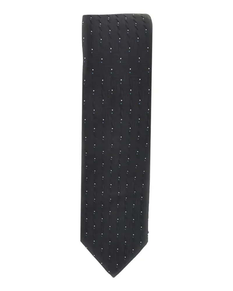 Emporio Armani polka-dot tie - Schwarz Schwarz
