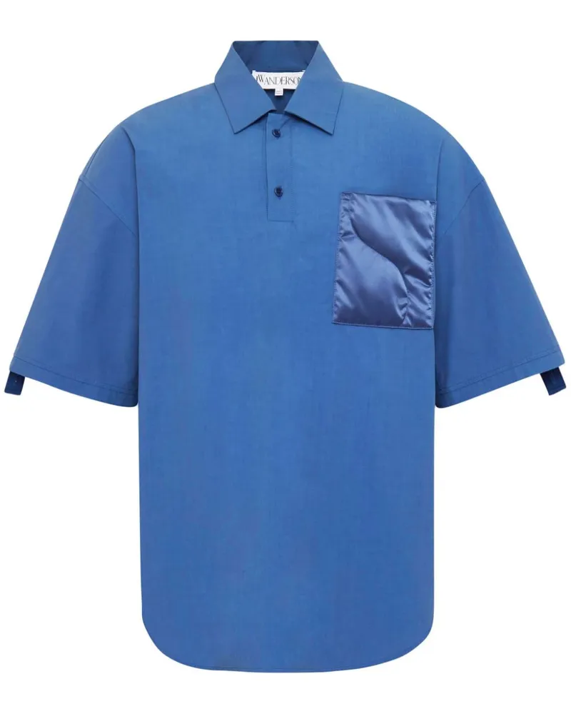 J.W.Anderson Poloshirt mit gesteppter Tasche - Blau Blau