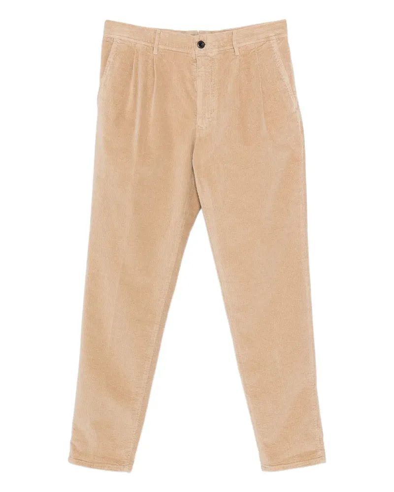 Incotex Cordhose mit Falten - Nude Nude