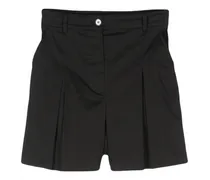 Popeline-Shorts mit Falten
