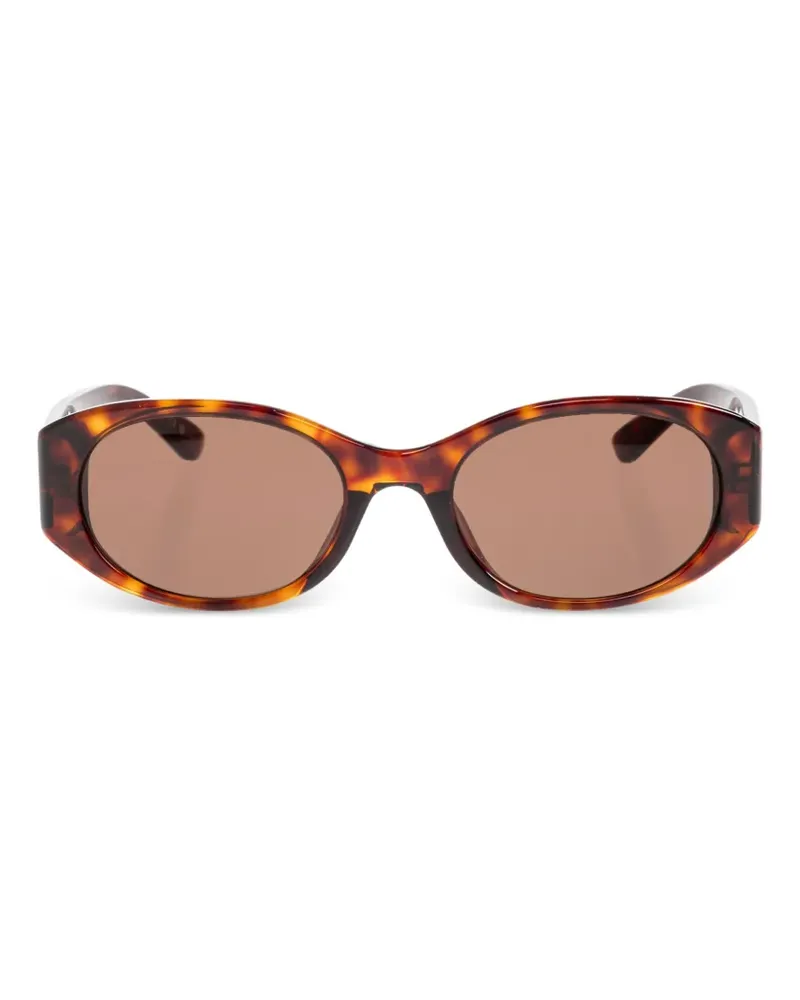 Balenciaga oval-frame tortoiseshell sunglasses - Braun Braun