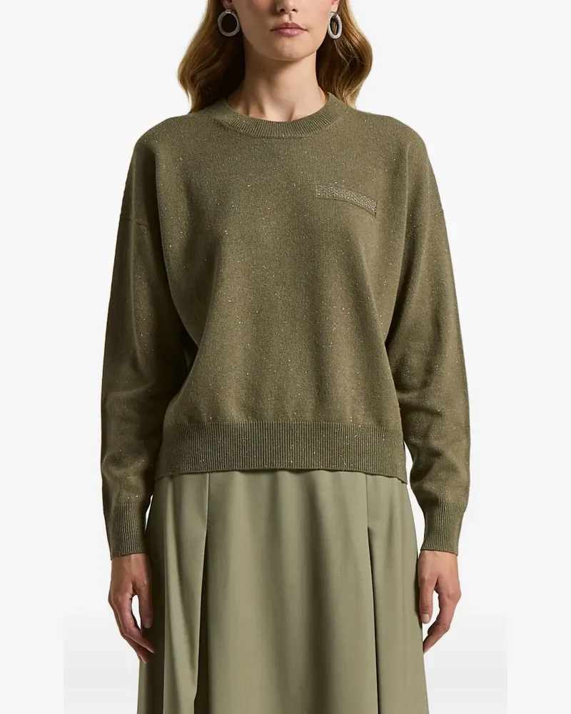 Peserico Verzierter Pullover - Grün Grün