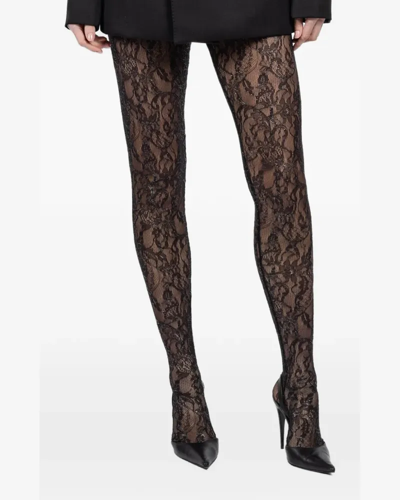 WARDROBE.NYC lace tights - Schwarz Schwarz