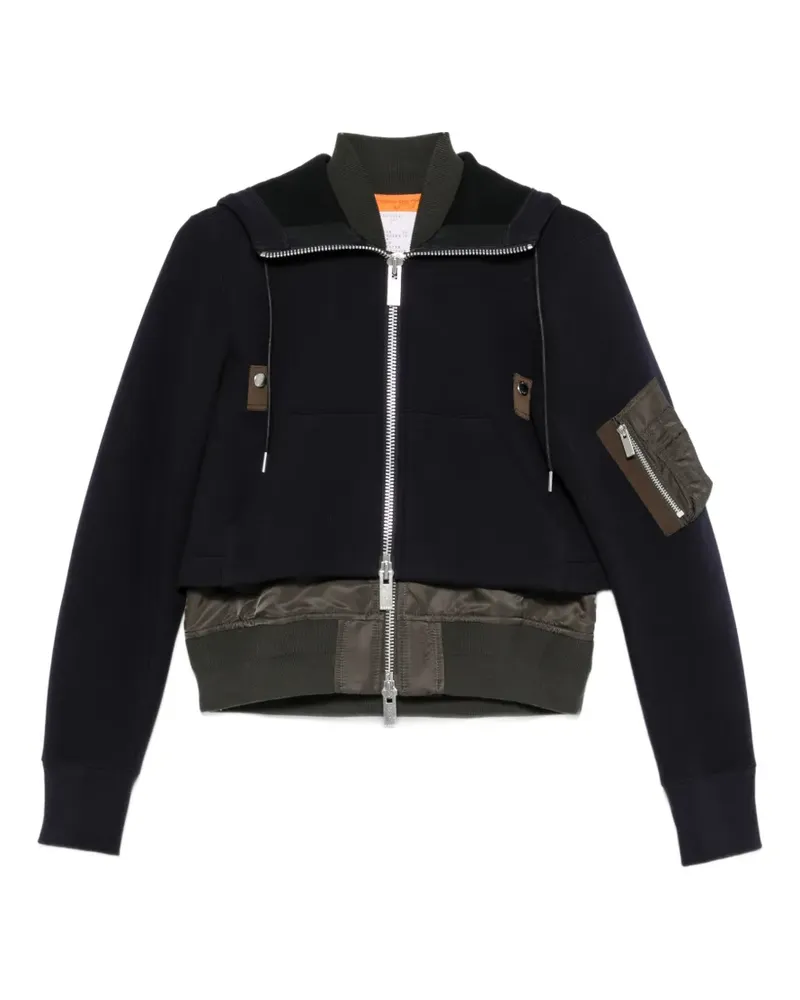 Sacai Jacke im Layering-Look - Blau Blau