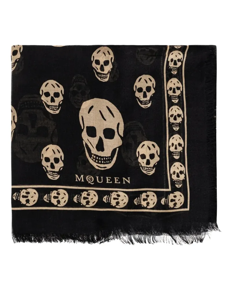 Alexander McQueen skull-print scarf - Schwarz Schwarz