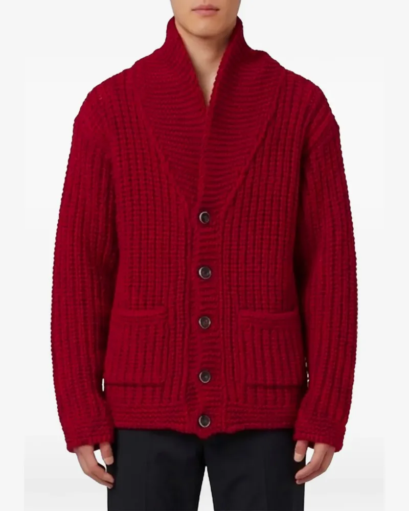 BARENA Cavana Cota Cardigan mit Schalkragen - Rot Rot