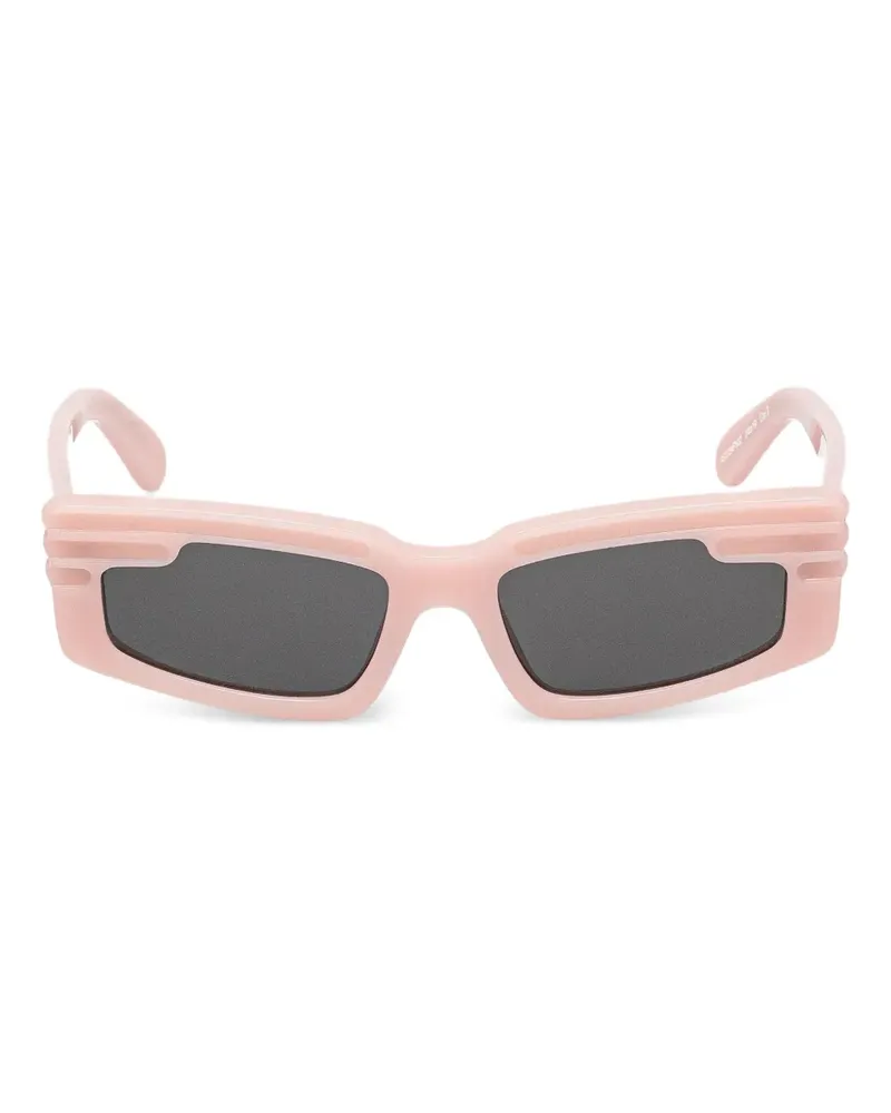 Fiorucci Geometrische Wing Sonnenbrille mit drei Gläsern - Rosa Rosa