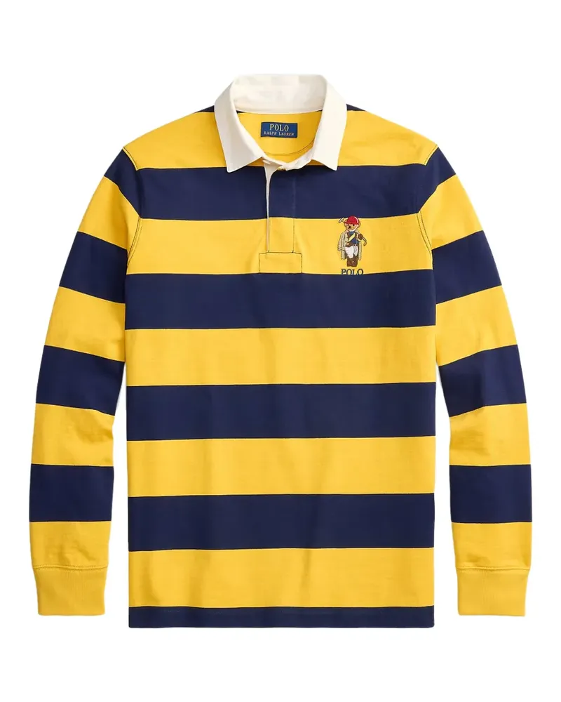 Ralph Lauren Gestreiftes Poloshirt mit Stickerei - Gelb Gelb