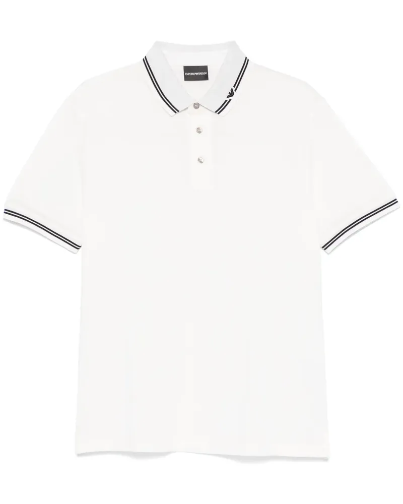 Emporio Armani Poloshirt mit Logo - Weiß Weiß