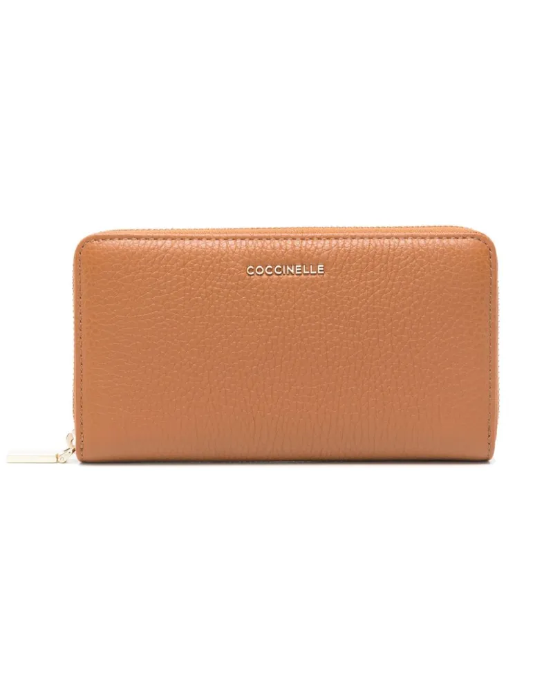 Coccinelle Portemonnaie im Metallic-Look - Braun Braun