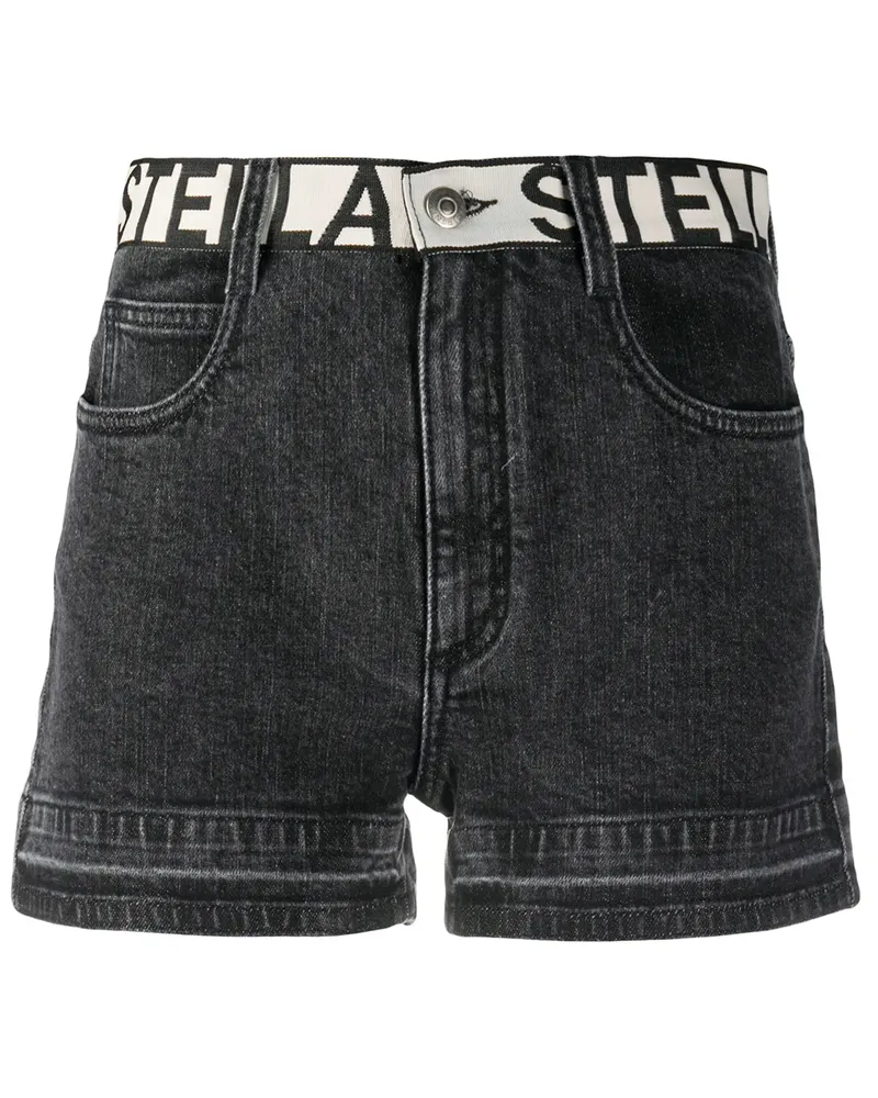 Stella McCartney Jeans-Shorts mit Logo - Schwarz Schwarz
