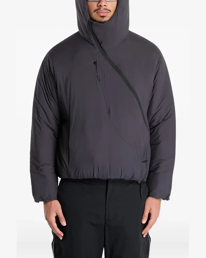 Post Archive Faction Air Kapuzenjacke - Schwarz Schwarz