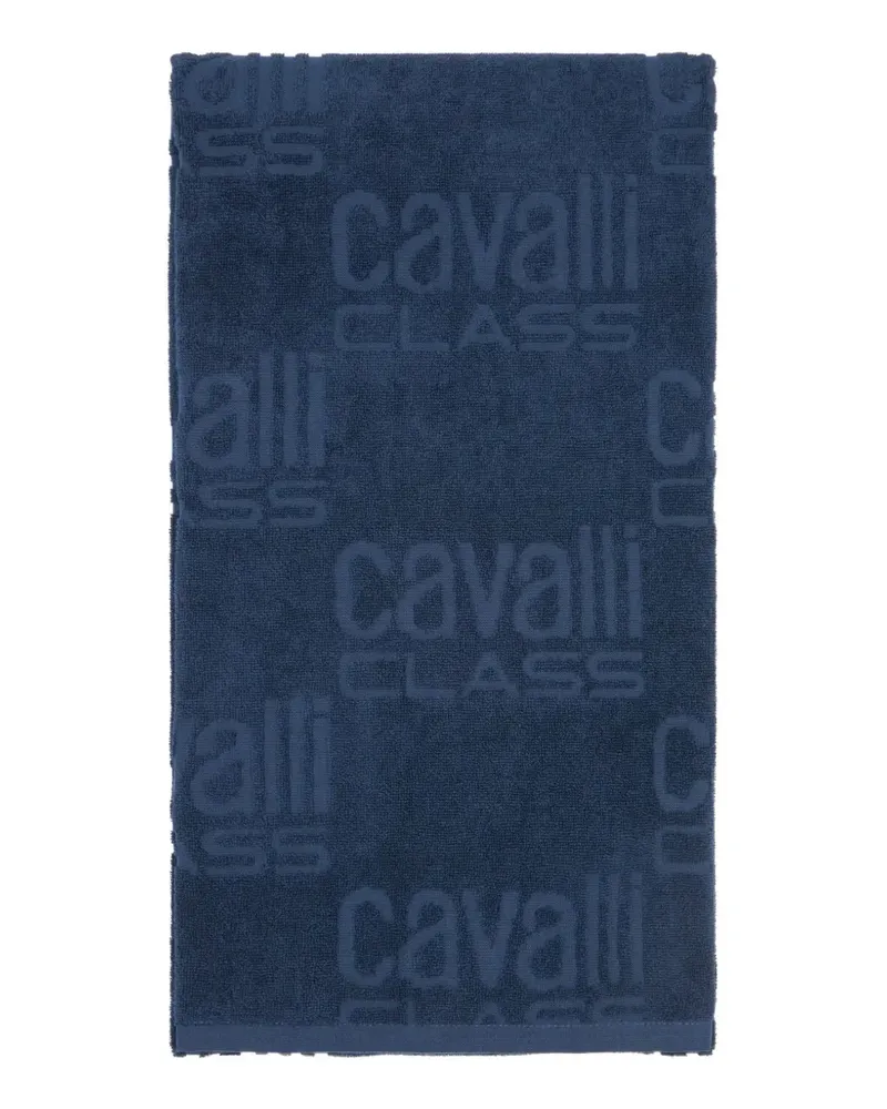 Roberto Cavalli logo-jacquard beach towel - Blau Blau
