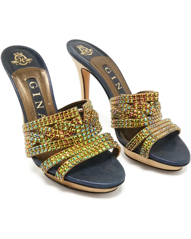 Gina Sandalen mit Strass - Blau Blau