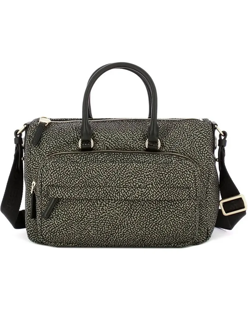 Borbonese Op Occhio di Pernice Tote Bag - Weiß Weiß
