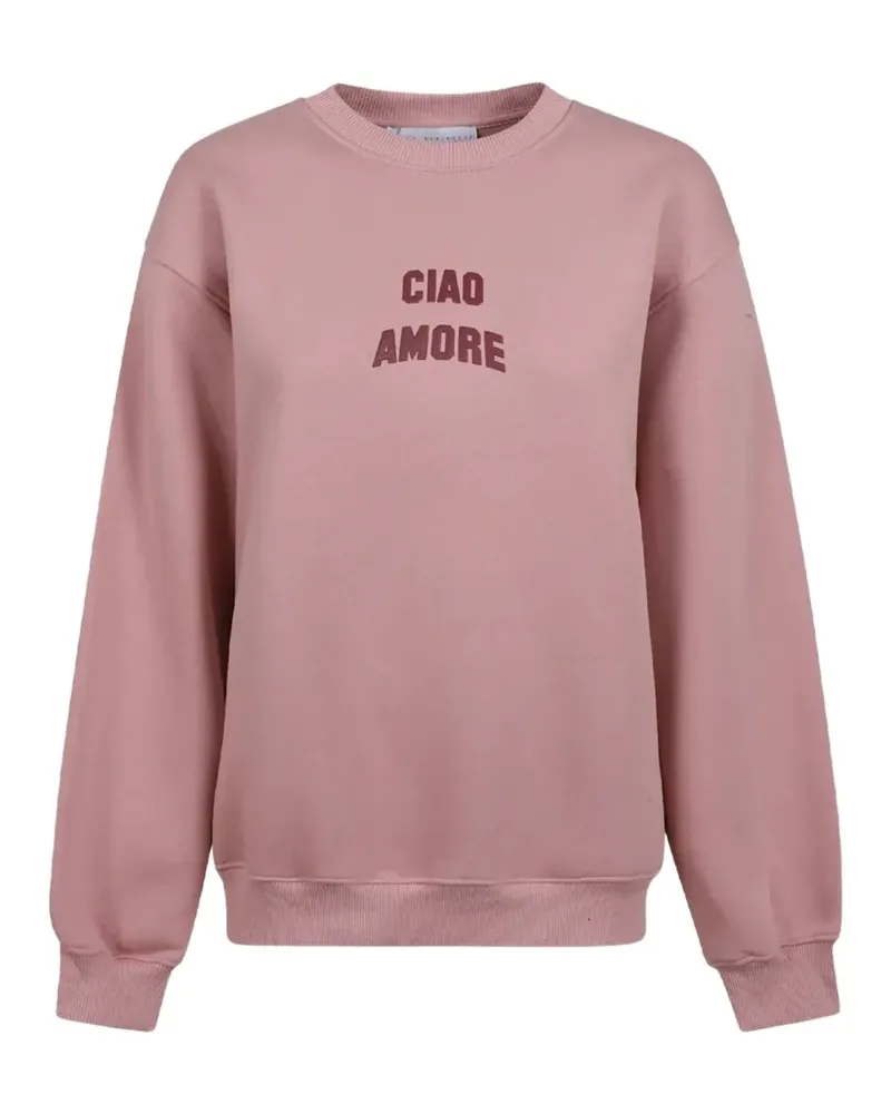 Giada Benincasa Ciao Amore Sweatshirt mit rundem Ausschnitt - Rosa Rosa
