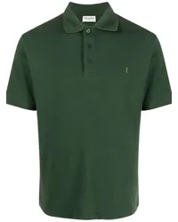 Saint Laurent Kurzärmeliges Poloshirt Grün