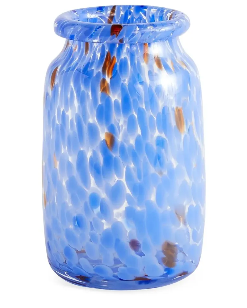 Hay Splash Vase mit abstraktem Print - Blau Blau
