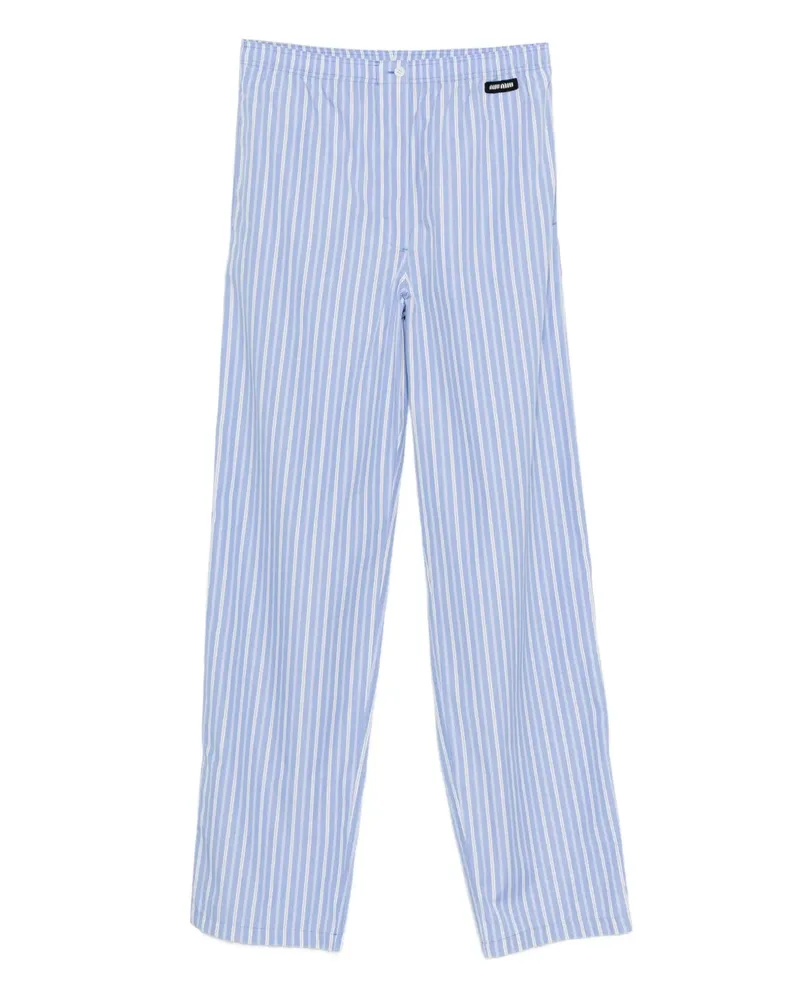 Miu Miu Gestreifte Hose - Blau Blau