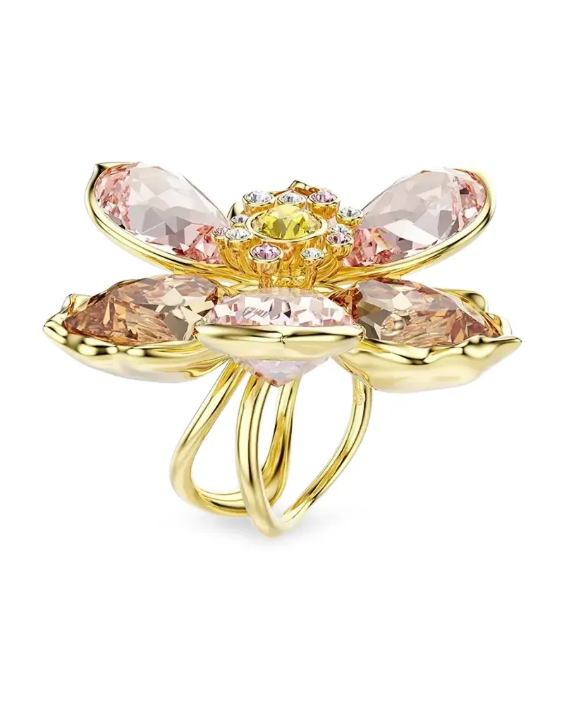 Swarovski Idyllia flower-motif ring - Gold Gold