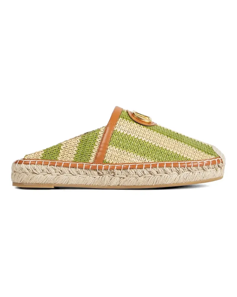 Valentino Garavani Gestreifte Espadrilles - Grün Grün