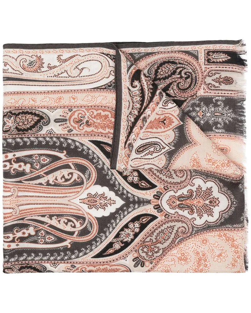 Etro Schal mit Paisley-Print - Braun Braun
