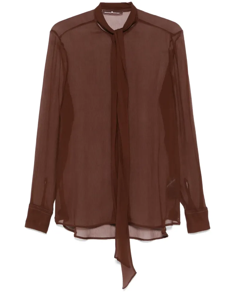 Ermanno Scervino Bluse aus Seide - Braun Braun