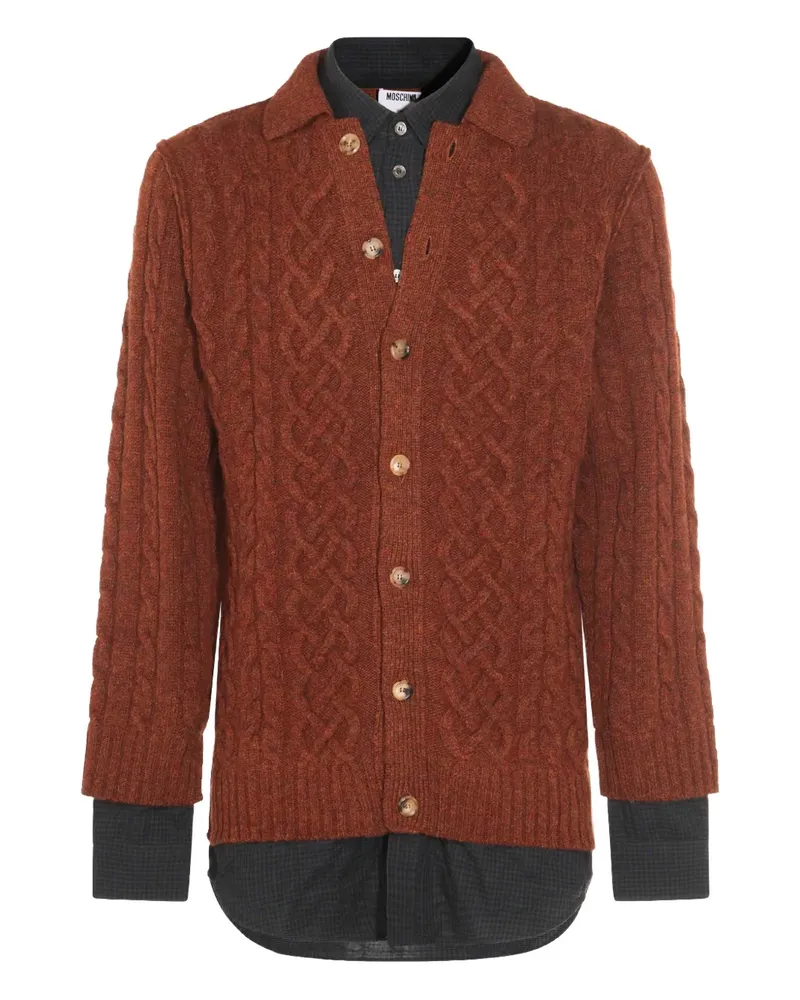 Moschino Cardigan mit Zopfmuster - Braun Braun