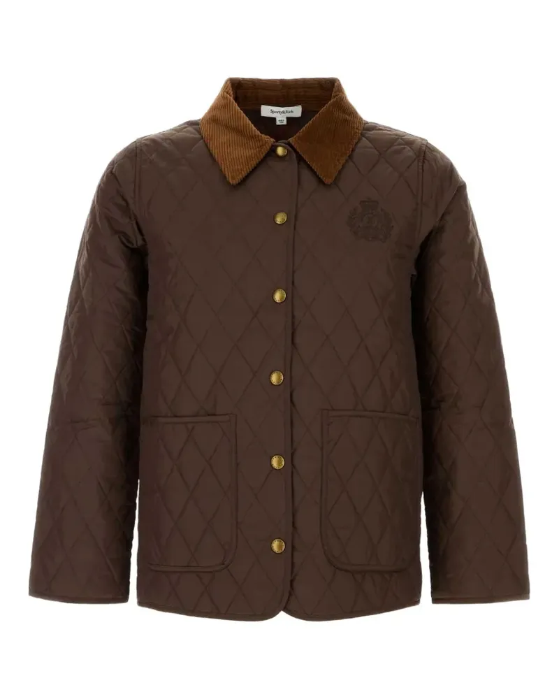SPORTY & RICH corduroy quilted jacket - Braun Braun