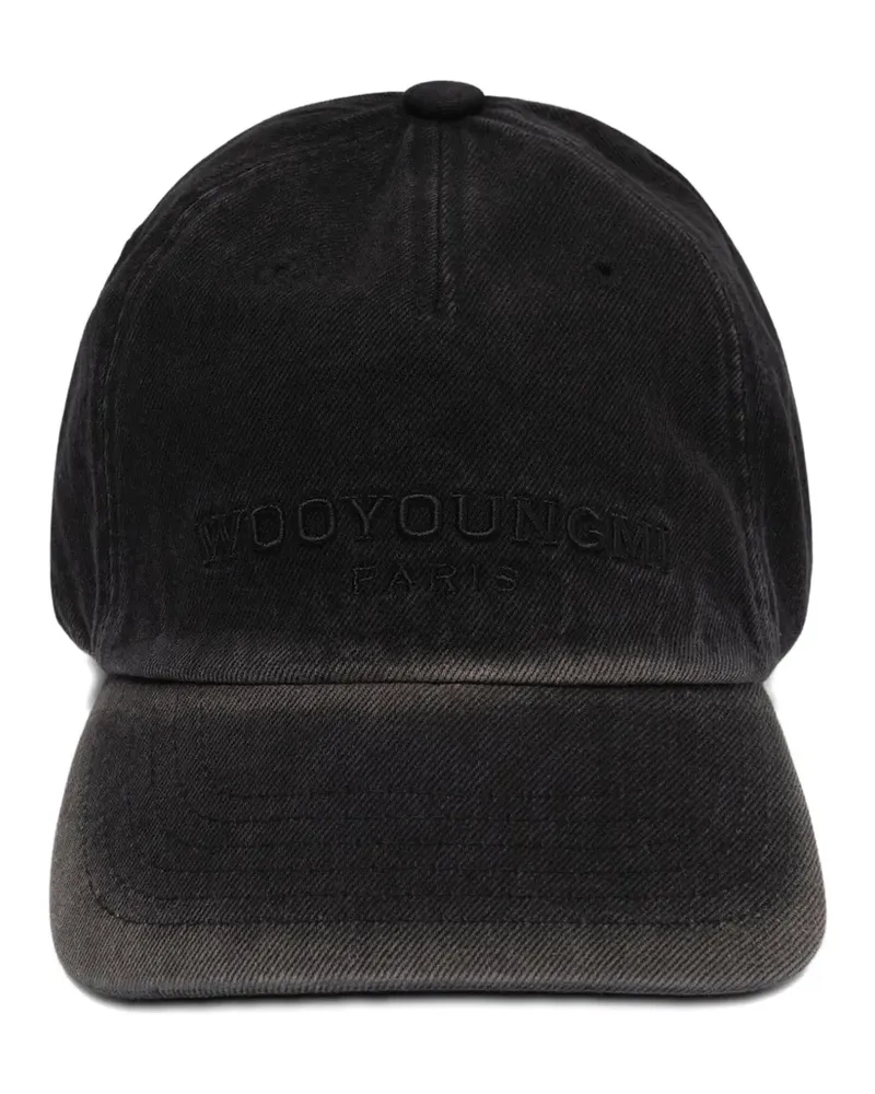 Wooyoungmi dyed-denim ball cap - Schwarz Schwarz