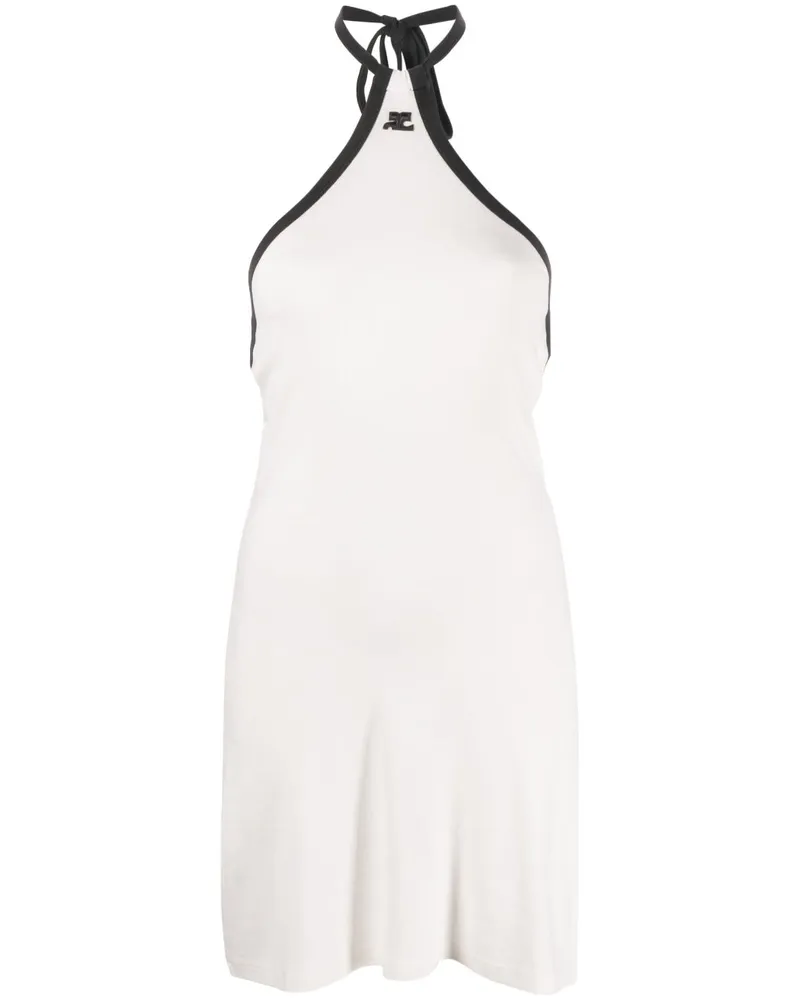 Courrèges Neckholder-Minikleid - Weiß Weiß