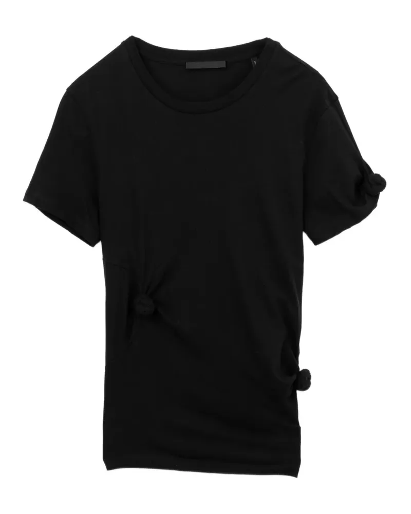 Helmut Lang T-Shirt mit Knoten - Schwarz Schwarz