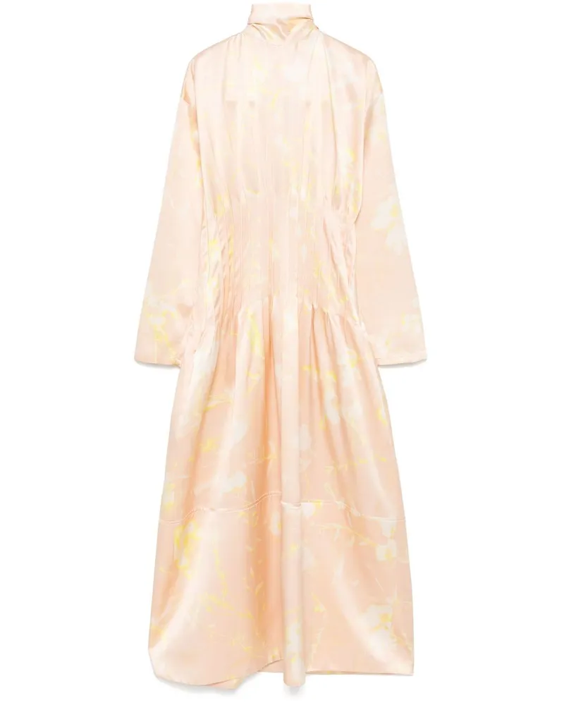 Fabiana Filippi Midikleid mit Blumen-Print - Nude Nude