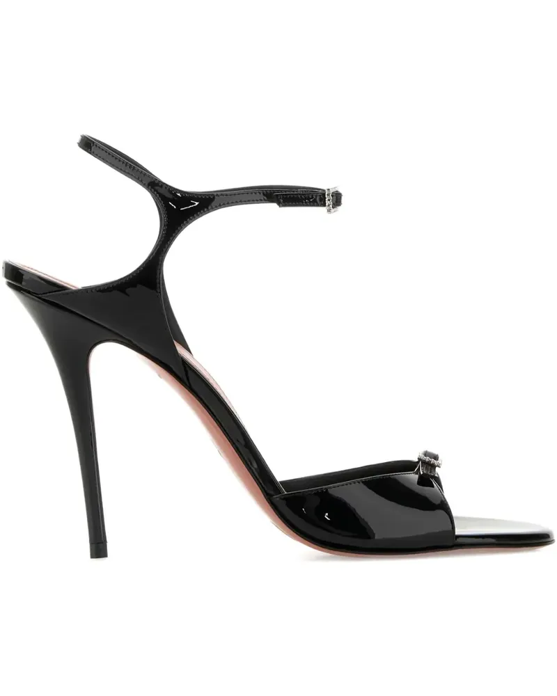 Amina Muaddi Adut Sandalen aus Leder 105mm - Schwarz Schwarz