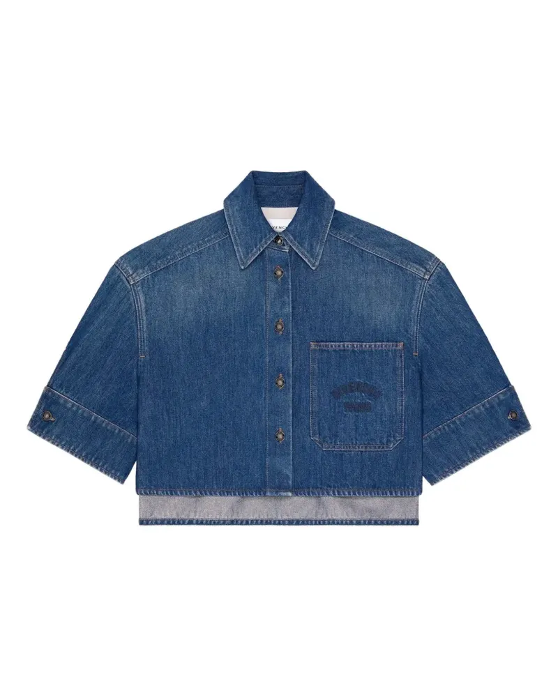 Givenchy Cocoon Cropped-T-Shirt - Blau Blau
