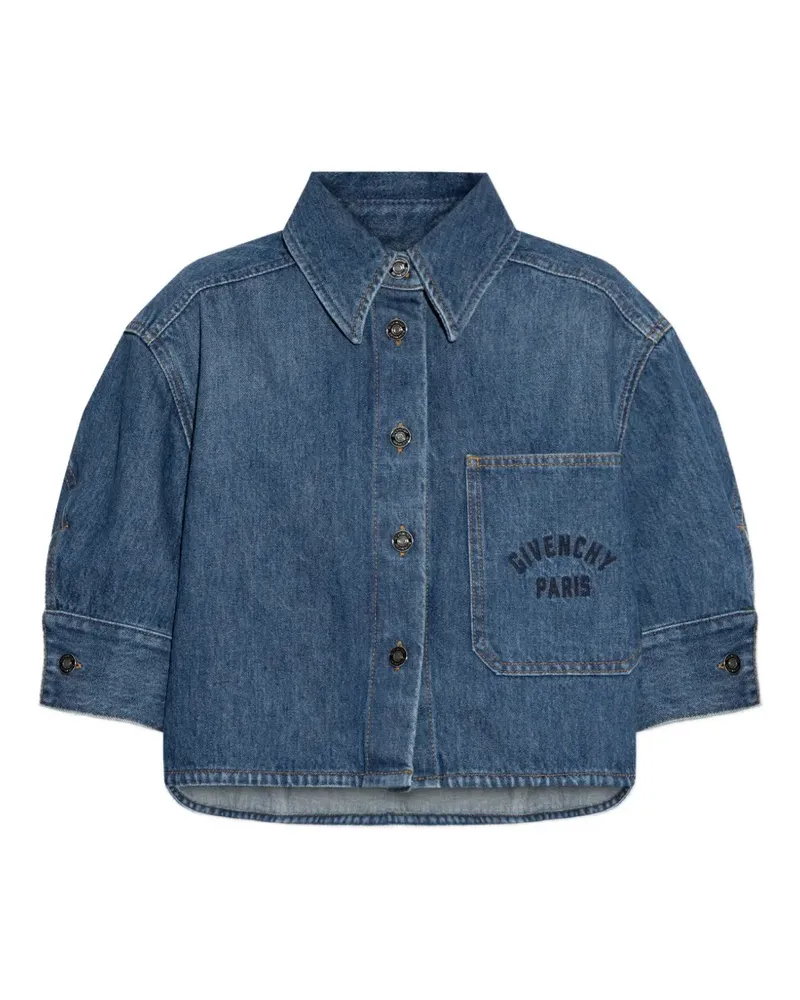 Givenchy patch pocket short sleeve top - Blau Blau