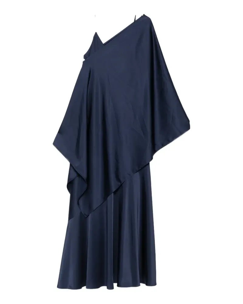 Max Mara Calante asymmetric draped dress - Blau Blau