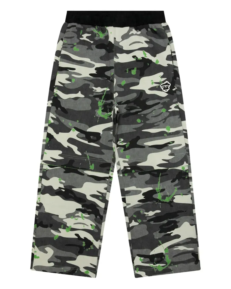 BAPE Hose mit Camouflagemuster - Schwarz Schwarz