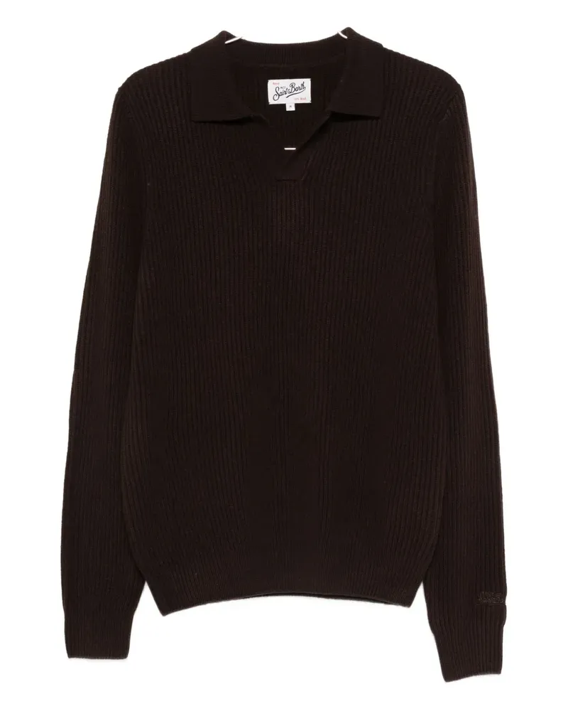 MC2 Saint Barth ribbed collared sweater - Braun Braun