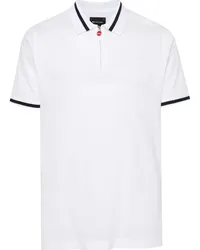 Kiton Poloshirt mit Reißverschluss Weiß