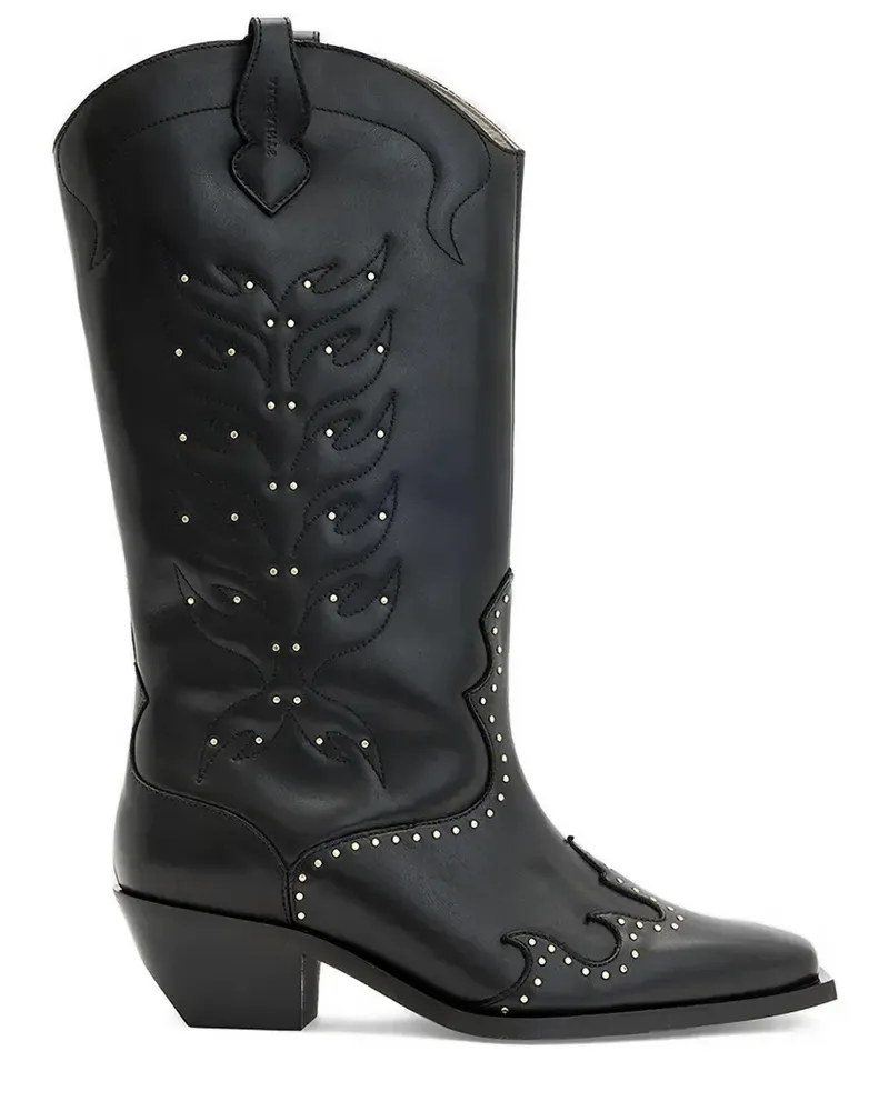 AllSaints studded embellished boots - Schwarz Schwarz