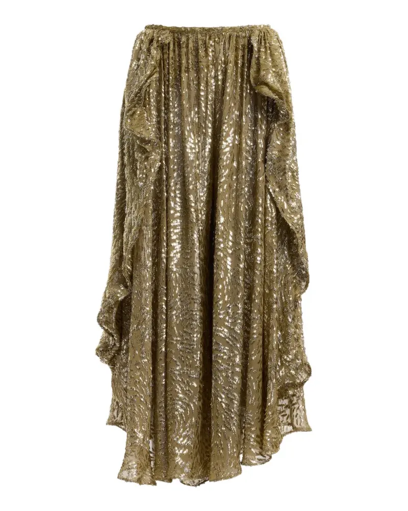 Elie Saab Hose mit Rüschen - Gold Gold