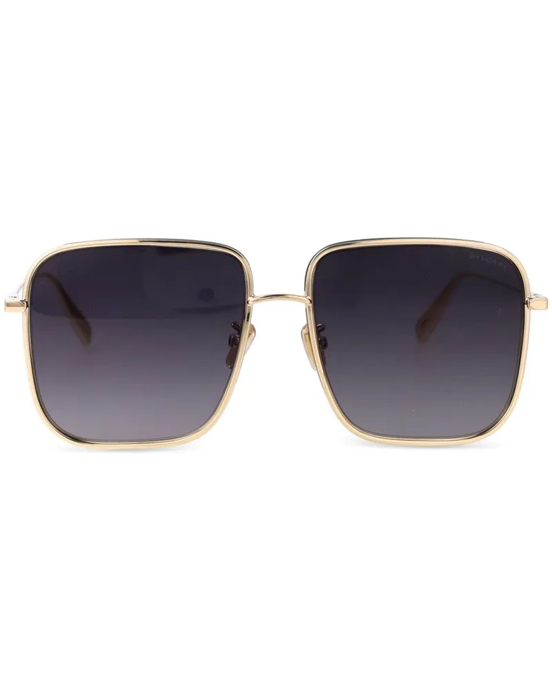Bulgari Sonnenbrille mit Oversized-Gestell - Gold Gold